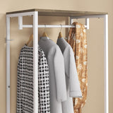 HOMCOM Hallway Coat Rack and Shoe Bench Tree - Grey