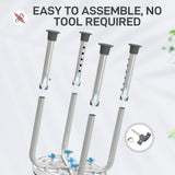 HOMCOM 360 Swivel Shower Chair, Height Adjustable Aluminium Shower Stool with Non-Slip Feet for Disabled, Elderly, Grey
