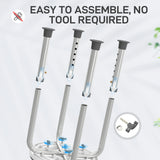 HOMCOM 360 Swivel Shower Chair, Height Adjustable Aluminium Shower Stool with Non-Slip Feet for Disabled, Elderly, Grey
