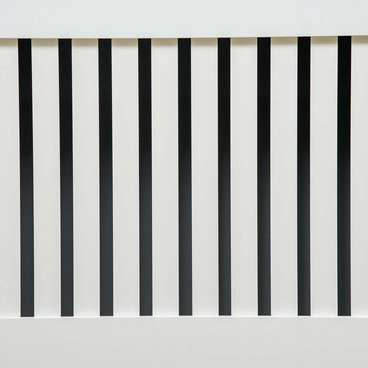 HOMCOM Slatted Radiator Cover Painted Cabinet MDF Lined Grill in White (172L x 19W x 81H cm)