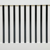 HOMCOM Slatted Radiator Cover Painted Cabinet MDF Lined Grill in White (172L x 19W x 81H cm)