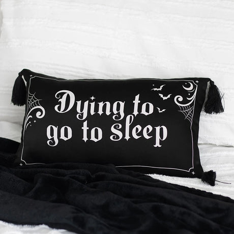 Dying to Go to Sleep Satin Cushion
