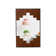 37.5" x 26.5" Decorative Rectangle Wall Mirror with Piano Key-Shaped Frame-Black