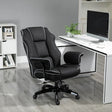Vinsetto Faux Leather Executive Office Chair, with Contrast Piping - Black/White