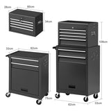 6-Drawer Rolling Lockable Tool Chest for Garage &amp; Factory &amp; Workshop -Black