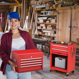 6-Drawer Rolling Lockable Tool Chest for Garage &amp; Factory &amp; Workshop -Red