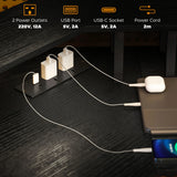 HOMCOM 'L' Shaped Work Desk, with LED Lights - Black