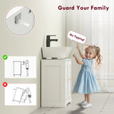 HOMCOM Under Sink Bathroom Cabinet with 2 Arch Doors - White