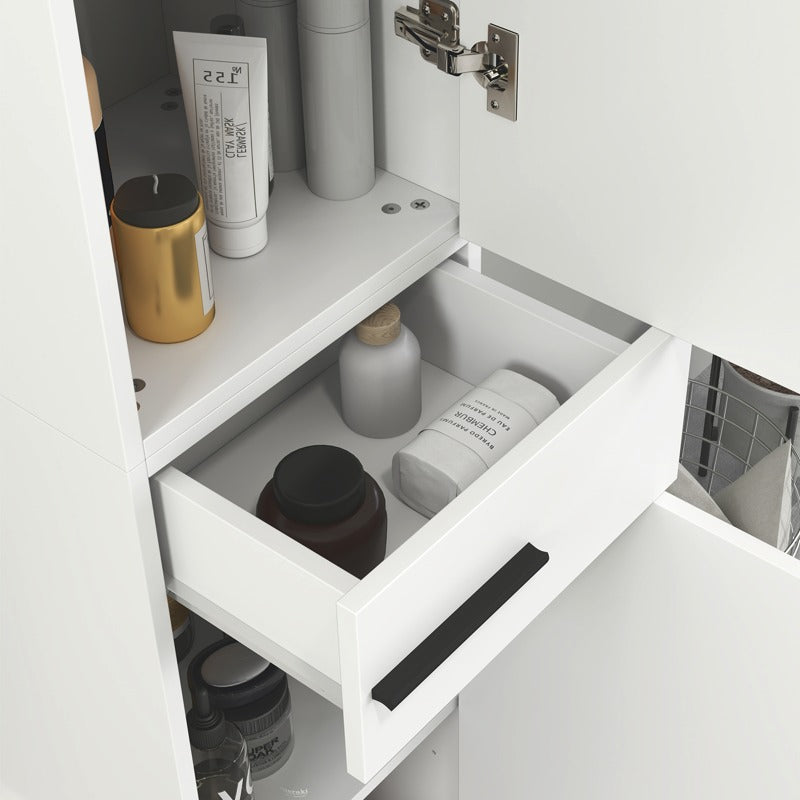 HOMCOM 190cm Slim Bathroom Storage Cabinet - White