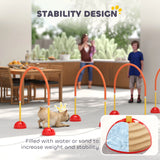 PawHut 4-Piece Dog Agility Training Equipment with 4 Adjustable Width Doors, Bag, for Garden, Orange