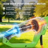 Outsunny 2.6m Corded Extendable Hedge Trimmer with 90 Adjustable Head, 450W Telescopic Electric Hedge Cutter Long Reach