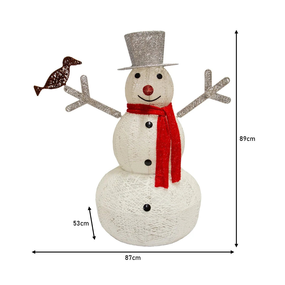 Light Up Reindeer Stag, Doe & Snowman Set