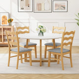 Dining Chair Set of 2 with Padded Seat for Dining Room Living Room Home-Natural