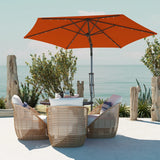Outsunny 3(m) Solar LED Cantilever Parasol - Orange