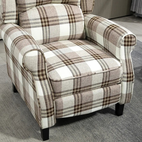 HOMCOM 160 Reclining Armchair, with Footrest - Brown