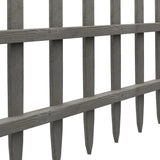 Outsunny 4PCs Wooden Garden Fencing Landscape Edging, Grey