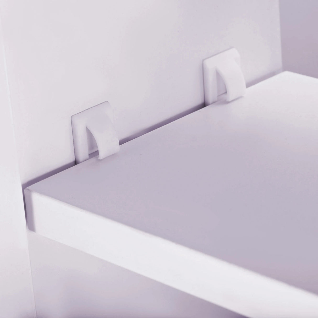 HOMCOM 80 x 15 cm Double Door Bathroom Mirror Cabinet - White