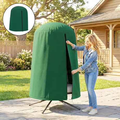 Outsunny 190 x 128cm Hanging Egg Chair Furniture Cover - Green