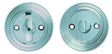 DELAMAIN TURN & RELEASE ON ROUND ROSE (4.9 X 67MM SPINDLE) - (FACE FIX) - POLISHED CHROME - 55MM - SET