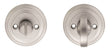 DELAMAIN TURN & RELEASE ON ROUND ROSE (4.9 X 67MM SPINDLE) - (FACE FIX) - SATIN CHROME - 55MM - SET