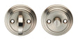 DELAMAIN TURN & RELEASE ON ROUND ROSE (4.9 X 67MM SPINDLE) - (FACE FIX) - SATIN NICKEL - 55MM - SET