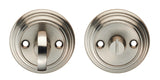 DELAMAIN TURN & RELEASE ON ROUND ROSE (4.9 X 67MM SPINDLE) - (FACE FIX) - SATIN NICKEL - 55MM - SET