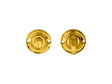 DELAMAIN TURN & RELEASE ON ROUND ROSE SMALL (4.9 X 67MM SPINDLE) - (FACE FIX) - POLISHED BRASS - 42MM - SET