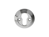 DELAMAIN - ESCUTCHEON EURO PROFILE ROUND FACE FIX - POLISHED CHROME - 55MM - EACH