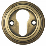 DELAMAIN - ESCUTCHEON EURO PROFILE ROUND FACE FIX - FLORENTINE BRONZE - 55MM - EACH