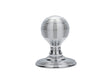 DELAMAIN REEDED KNOB (CONCEALED FIX) C/W LOCATING WASHER - POLISHED CHROME - 51MM - PAIR