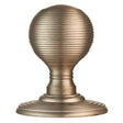 DELAMAIN REEDED KNOB (CONCEALED FIX) C/W LOCATING WASHER - SATIN NICKEL - 51MM - PAIR