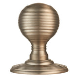 DELAMAIN REEDED KNOB (CONCEALED FIX) C/W LOCATING WASHER - SATIN NICKEL - 51MM - PAIR