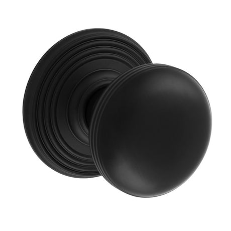 RINGED KNOB ON CONCEALED FIX ROUND ROSE C/W LOCATING WASHER_x005F

_x005F
 - Matt Black - Pair