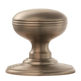 DELAMAIN RINGED MUSHROOM MORTICE KNOB - SATIN NICKEL - 57mm - PAIR