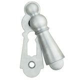ESCUTCHEON - LOCK PROFILE COVERED FACE FIX LARGE - SATIN CHROME - 73mm X 24mm - EACH