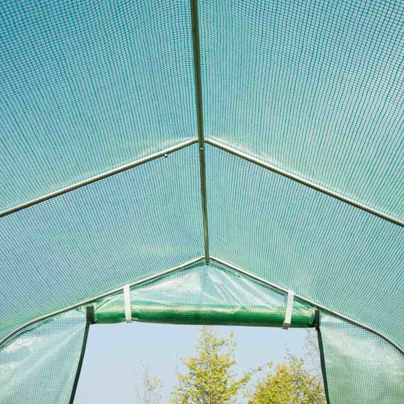 Outsunny Polytunnel Greenhouse with Windows and Door, Walk in Greenhouse for Garden, Backyard (4 x 2 M)