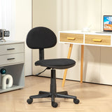 HOMCOM Small Armless Office Chair - Black