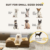 PawHut Calming Dog Bed Pet Mattress w/ Removable Cover, Anti-Slip Bottom, for Small Dogs, 70L x 50W x 18Hcm - Brown