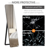 HOMCOM Full Length Mirror, 156 x 37 cm Rectangular Full Body Mirror with Stand, Floor Standing, Hanging or Leaning Against Wall for Bedroom Cloakroom, Black