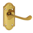 ASHTEAD LEVER ON BACKPLATE - LATCH (SHORT PLATE) - POLISHED BRASS - 112MM X 48MM - PAIR