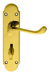 OAKLEY LEVER ON FACE-FIX BACKPLATE - BATHROOM 57MM - STAINLESS BRASS - 170MM X 42MM - PAIR