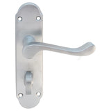 OAKLEY LEVER ON FACE-FIX BACKPLATE - BATHROOM 57MM - SATIN CHROME - 170MM X 42MM - PAIR