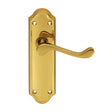 ASHTEAD LEVER ON BACKPLATE - LATCH - POLISHED BRASS - 168MM X 48MM - PAIR