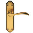 MADRID LEVER ON BACKPLATE -  LATCH - FLORENTINE BRONZE - 180MM X 45MM - PAIR