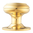 CENTRE DOOR KNOB - STAINLESS BRASS - 76MM - EACH