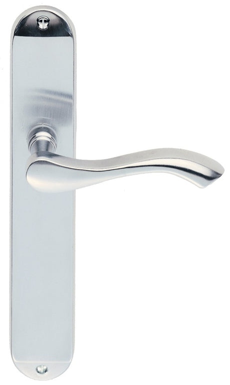 ANDROS LEVER ON BACKPLATE - LATCH - SATIN CHROME - 242MM X 40MM - PAIR