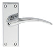 WING LEVER ON BACKPLATE - LATCH - POLISHED CHROME - PAIR