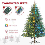 HOMCOM 7ft LED Lights Artificial Christmas Tree