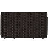 Outsunny 26L Garden Raised Bed Elevated Patio Flower Plant Planter Box PP Vegetables Planting Container, Brown