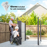 Outsunny 5.3 x 8.5ft Galvanised Steel Garden Shed, Metal Shed with Roof Windows, Leakage Holes and Lockable Wide Door for Outdoor Patio Tool Storage